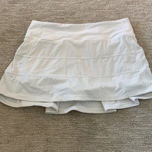 NWOT Lulu lemon white Pace Rival Mid Rise Skirt